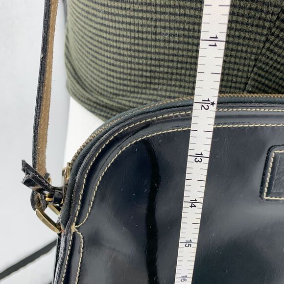 Anne Klein black patent shoulder bag purse - Picture 6 of 9